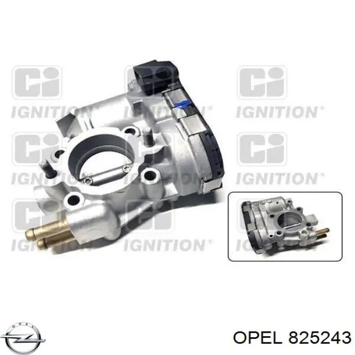 Przepustnica, komplet Opel 825243 cena, od 39,16 USD