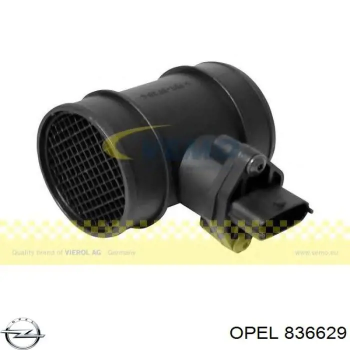 836629 Opel Czujnik przepływu powietrza, przepływomierz powietrza M.A.F.