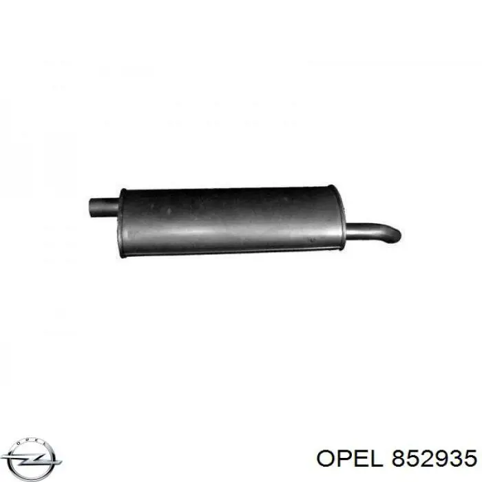 Do koszyka 852935 Opel Tłumik, tylna część