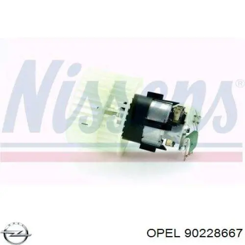 Silniczek wentylatora nagrzewnicy (ogrzewacza wnętrza) 90228667 Opel