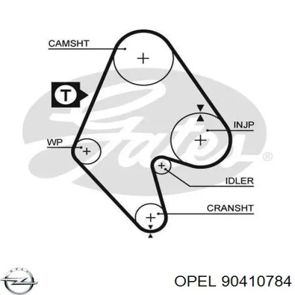 Do koszyka 90410784 Opel Pasek rozrządu