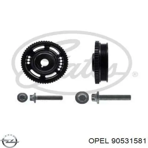 Koło pasowe wału korbowego Opel 90531581