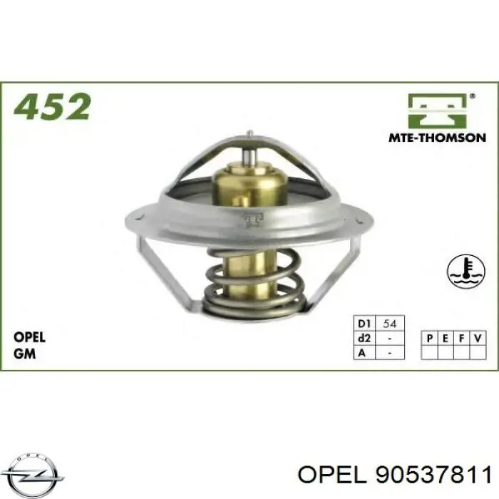 Do koszyka 90537811 Opel Termostat