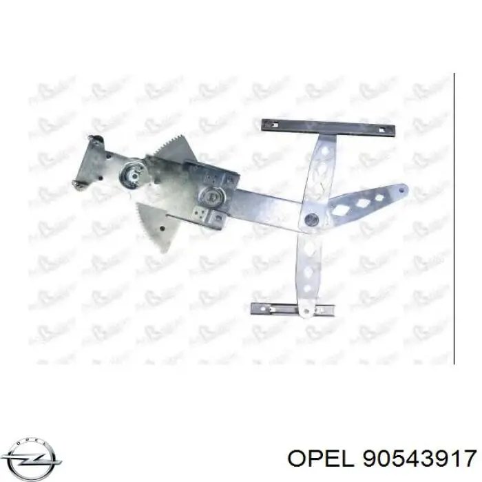 Mechanizm podnoszenia szyby drzwi przednich lewych Opel 90543917 cena, od 38,07 USD