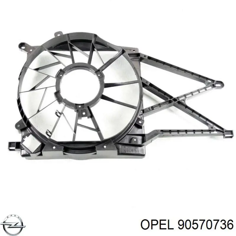 Dyfuzor chłodnicy Opel 90570736 cena, od 68,10 USD