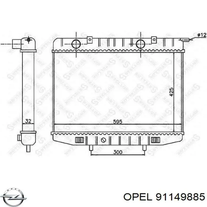Do koszyka 91149885 Opel Chłodnica silnika