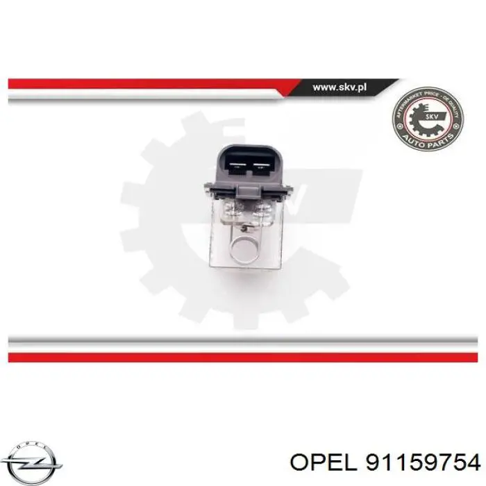 Do koszyka 91159754 Opel Regulator obrotów wentylatora (sterownik)