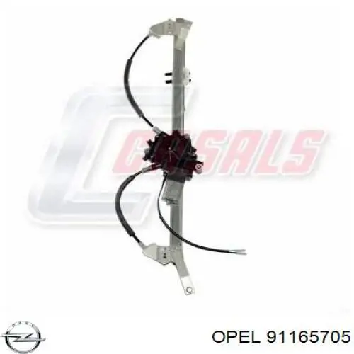Do koszyka 91165705 Opel Mechanizm podnoszenia szyby drzwi przednich prawych
