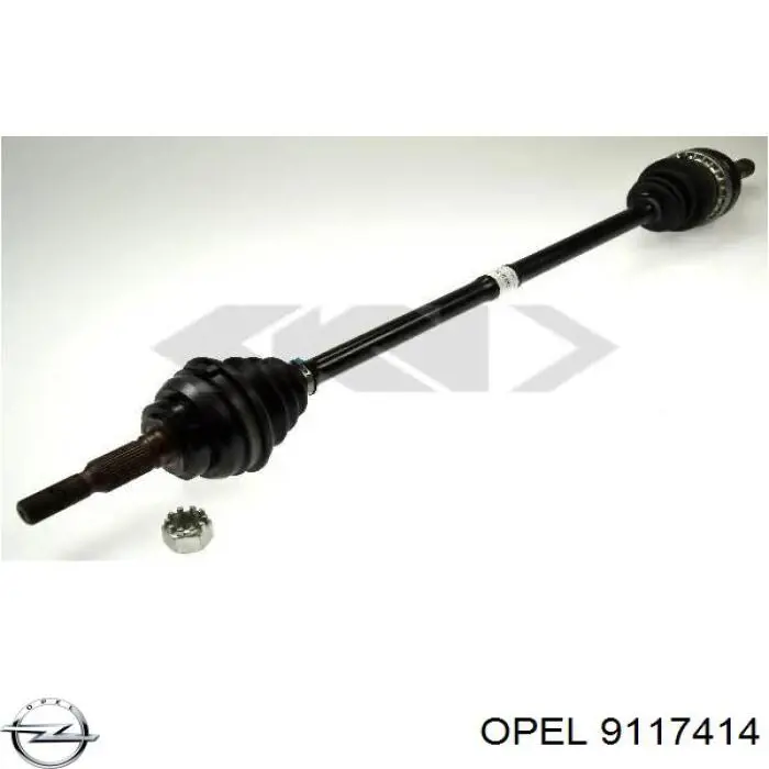 Do koszyka 9117414 General Motors Półoś napędowa przednia prawa