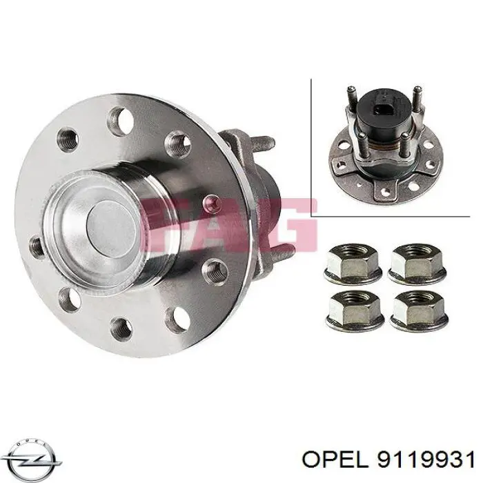 Piasta tylna 9119931 Opel