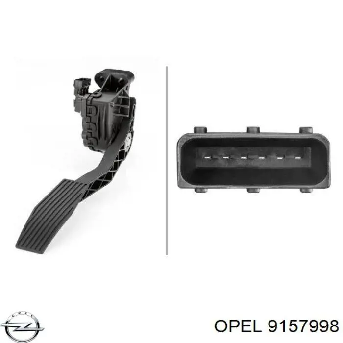 Pedał przyspieszenia (gazu) Opel 9157998 cena, od 64,70 USD