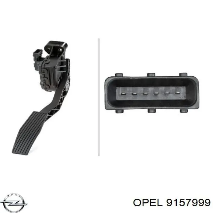 9157999 Opel Pedał przyspieszenia (gazu)