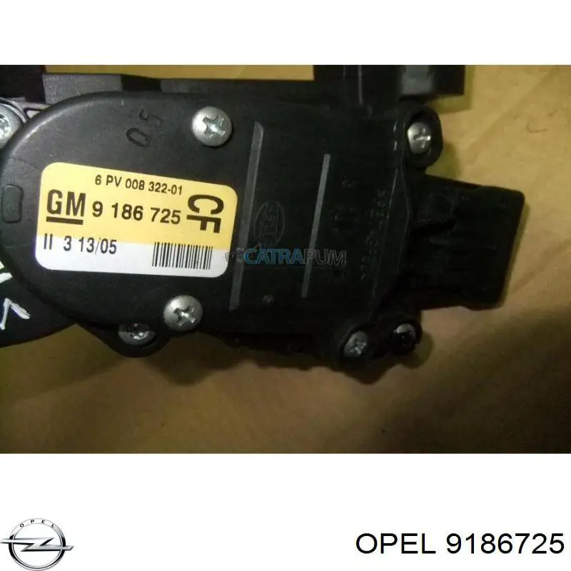 Pedał przyspieszenia (gazu) 9186725 Opel