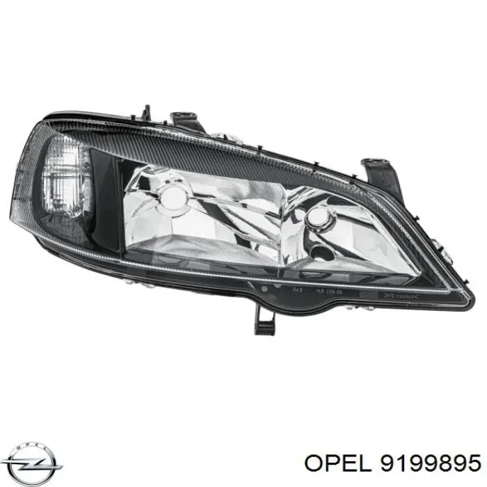 Do koszyka 9199895 Opel Reflektor prawy