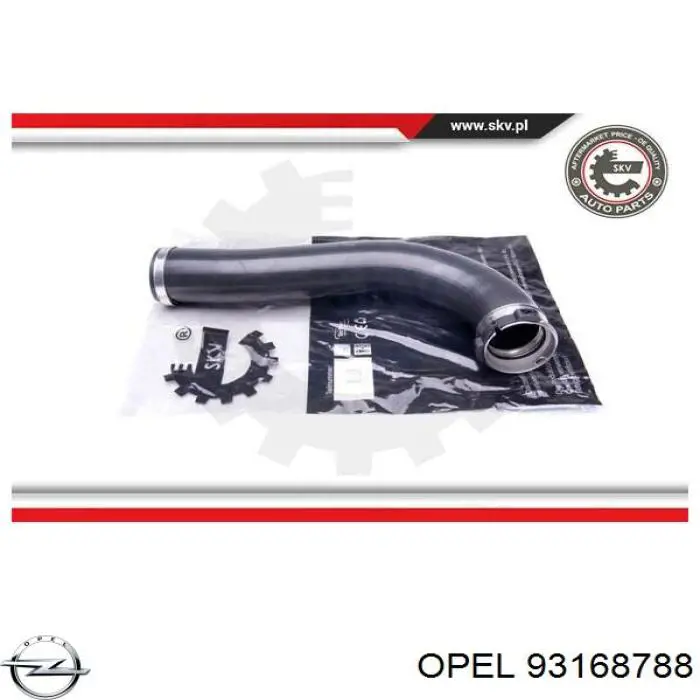 93168788 Opel Przewód (króciec) intercoolera
