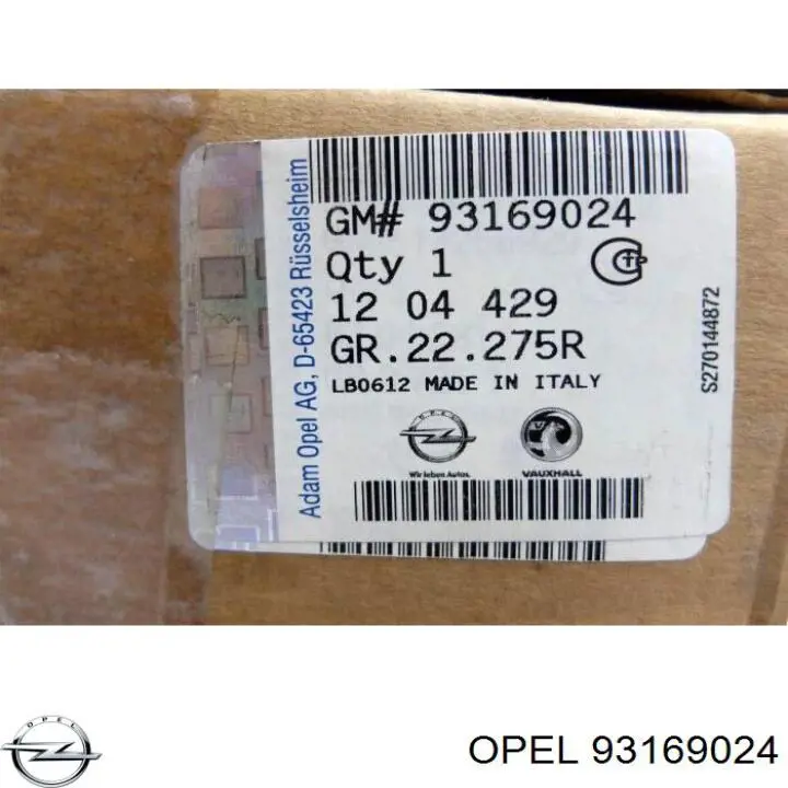 Alternator Opel 93169024 cena, od 115,77 USD