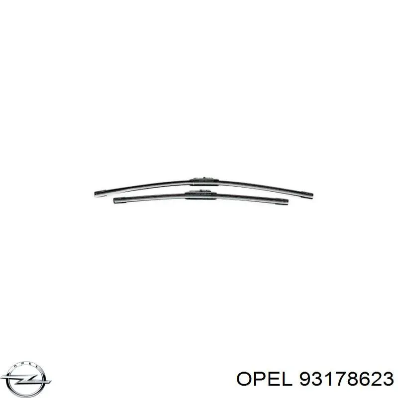 Pióro wycieraczki szyby przedniej, zestaw (2 szt.) 93178623 General Motors