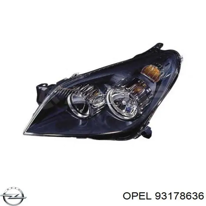 Reflektor prawy do Opel Astra H L35