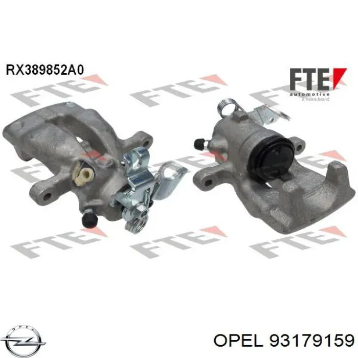 Do koszyka 93179159 Opel Zacisk hamulcowy tylny prawy
