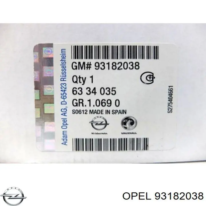 Do koszyka 93182038 Opel Pompa chłodząca wodna