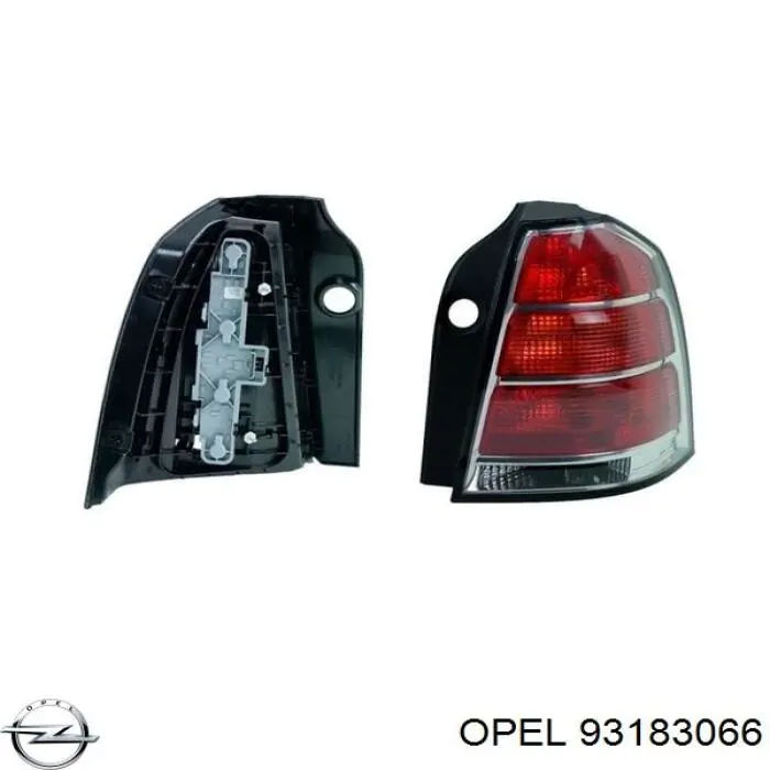 93183066 Opel Lampa zespolona tylna prawa