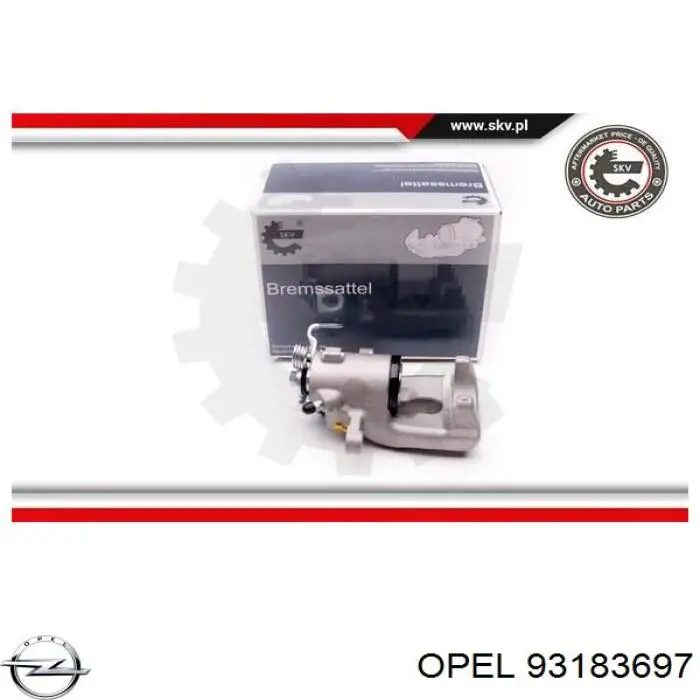 93183697 Opel Zacisk hamulcowy tylny prawy