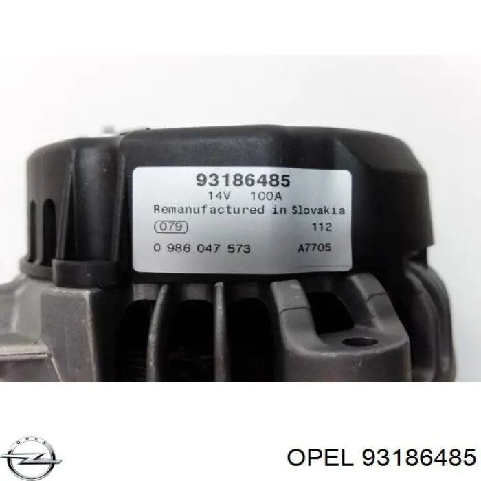 Alternator Opel 93186485 cena, od 81,72 USD