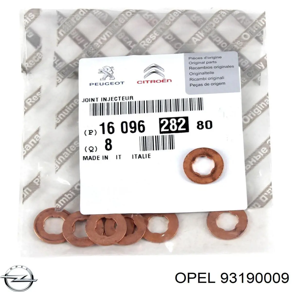 Pierścień uszczelniający wtryskiwacza Chrysler 05072722AA cena, od 1,40 USD