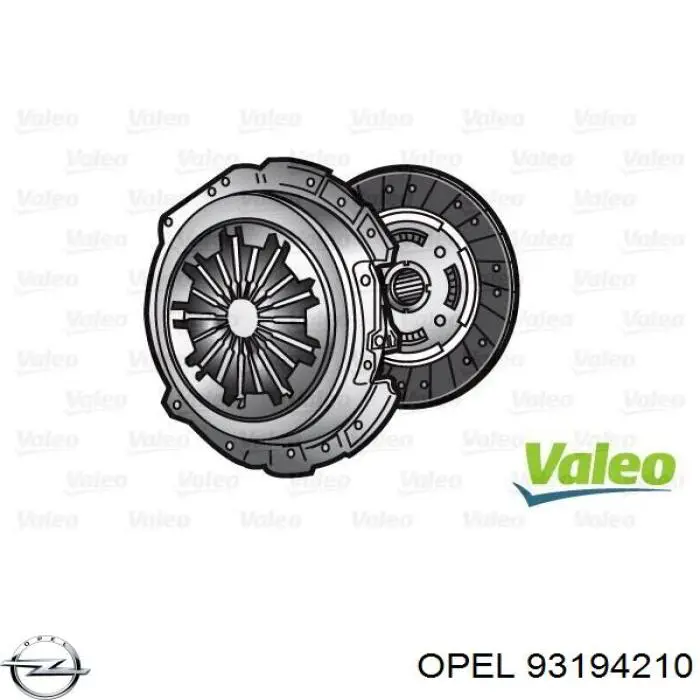Zestaw sprzęgła (3 części) Opel 93194210 cena, od 95,34 USD