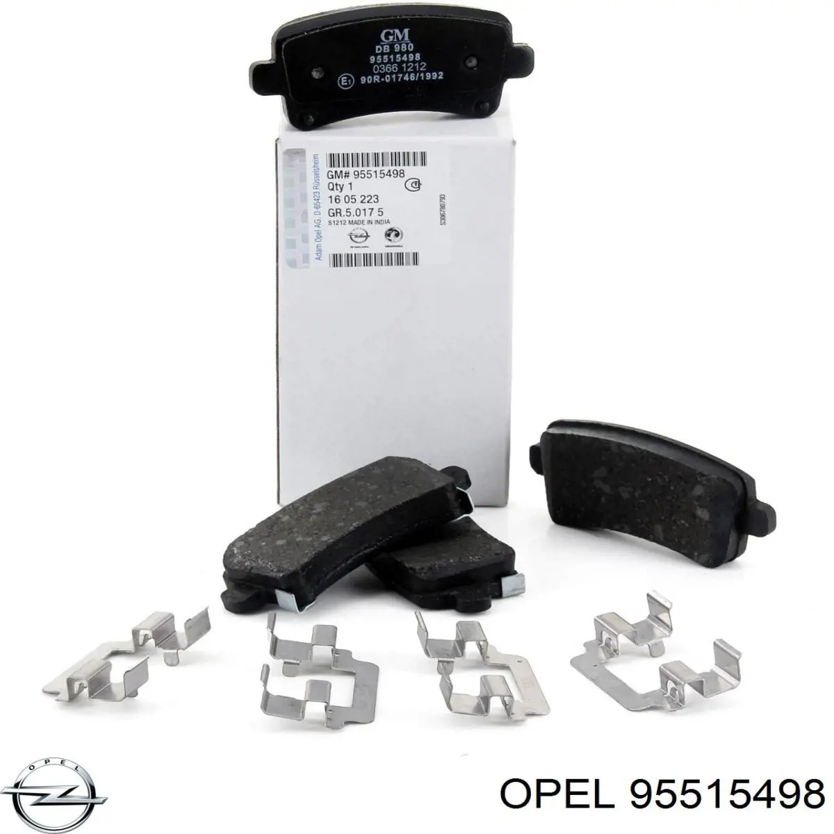 Okładziny (klocki) do hamulców tarczowych tylne Opel 95515498 cena, od 25,71 USD
