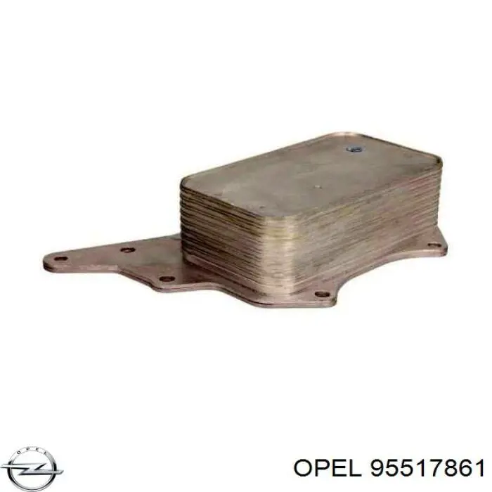 95517861 Opel Chłodnica oleju, pod filtrem
