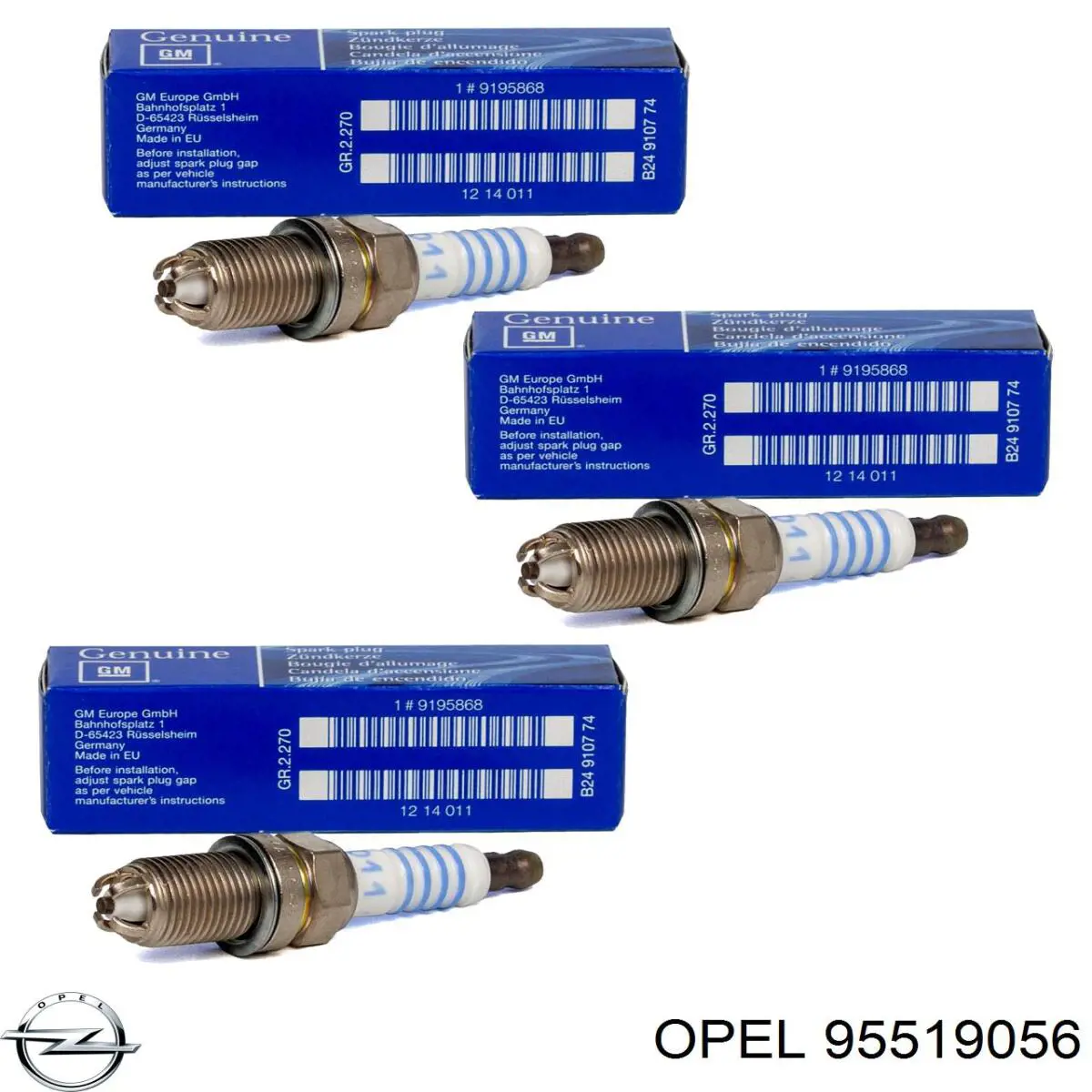 Świeca zapłonowa 95519056 Opel