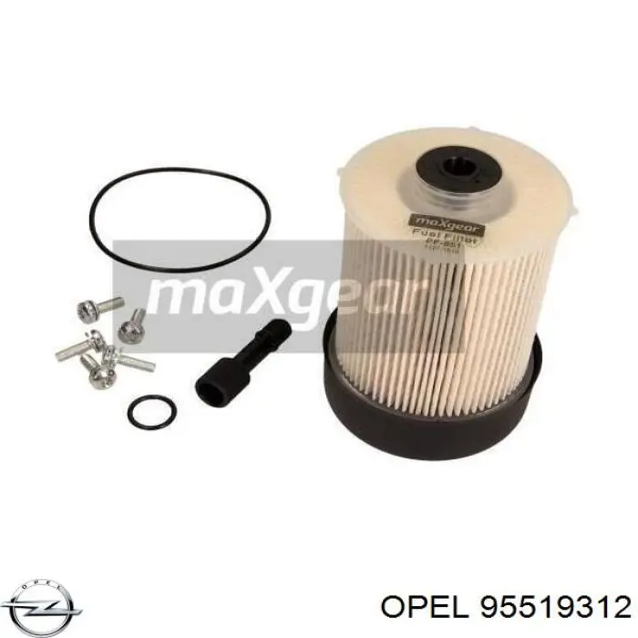 Filtr paliwa Opel 95519312 cena, od 24,29 USD