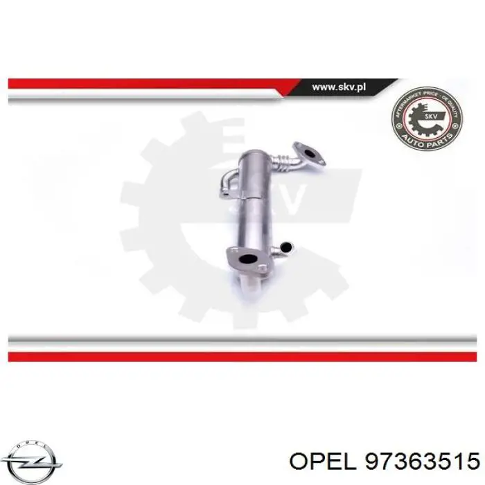 Chłodnica układu recyrkulacji spalin EGR  Opel Astra H kombi (L35) (2004 - 2014) cena, od 63,25 USD