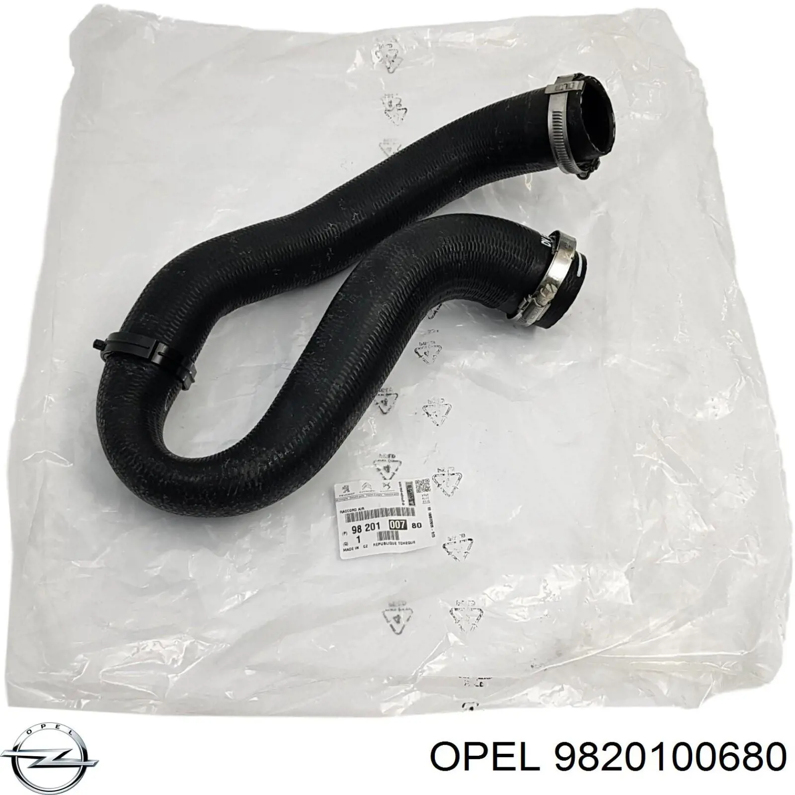 Przewód (króciec) intercoolera Opel 9820100680 cena, od 76,38 USD