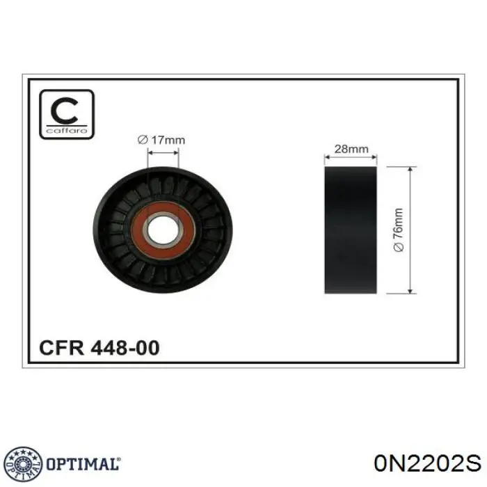 Rolka napinacza paska napędowego Optimal 0N2202S cena, od 15,86 USD