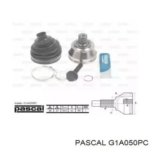 Przegub homokinetyczny przedni zewnętrzny Pascal G1A050PC cena, od 49,30 USD