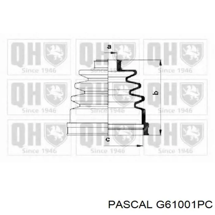 Do koszyka G61001PC Pascal Osłona przegubu homokinetycznego półosi przedniej wewnętrzna