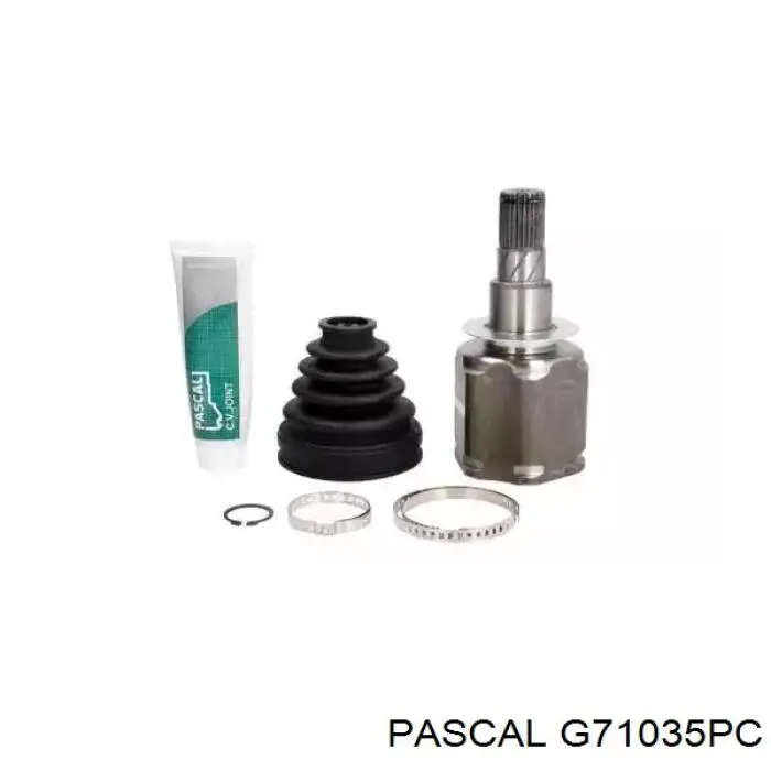 Przegub homokinetyczny przedni wewnętrzny Pascal G71035PC cena, od 66,51 USD