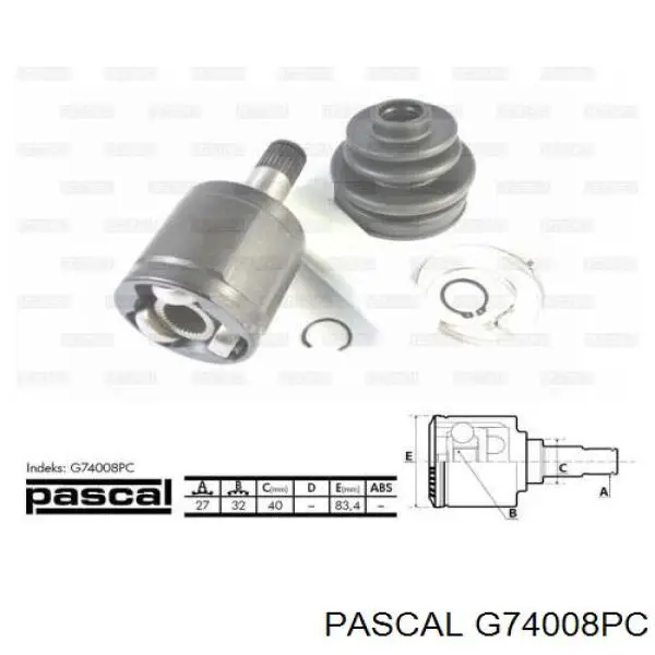 Do koszyka 44310SM4980 Honda Przegub homokinetyczny przedni wewnętrzny