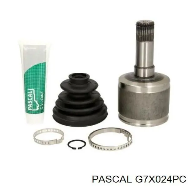 Przegub homokinetyczny przedni wewnętrzny Pascal G7X024PC cena, od 52,54 USD