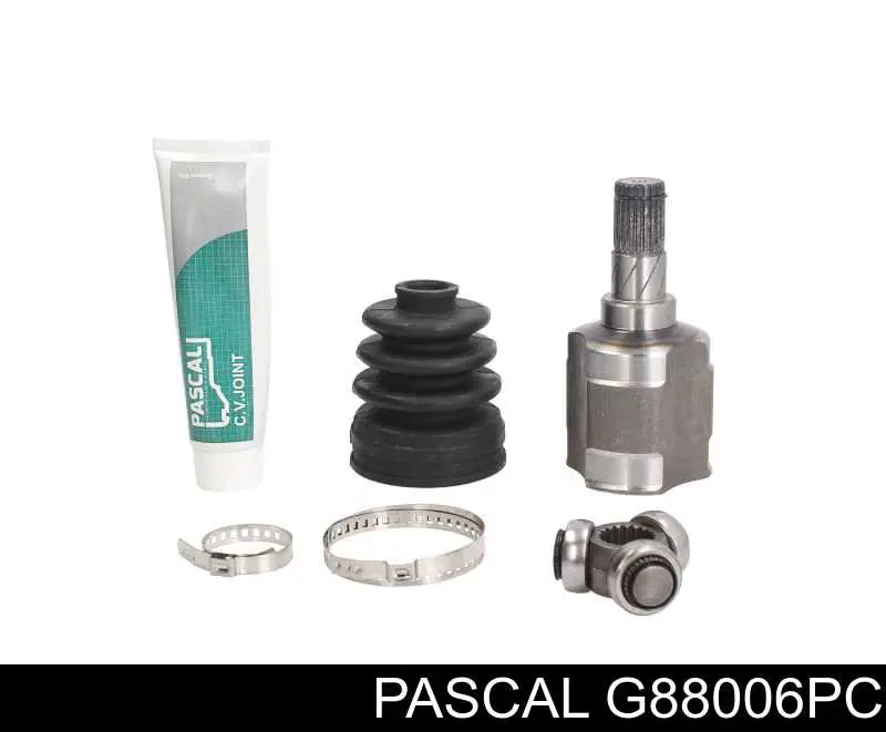 Przegub homokinetyczny przedni wewnętrzny Pascal G88006PC cena, od 34,71 USD