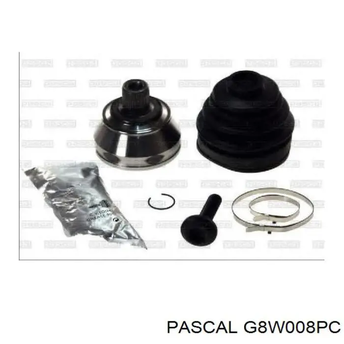 Przegub homokinetyczny przedni wewnętrzny Pascal G8W008PC cena, od 39,82 USD