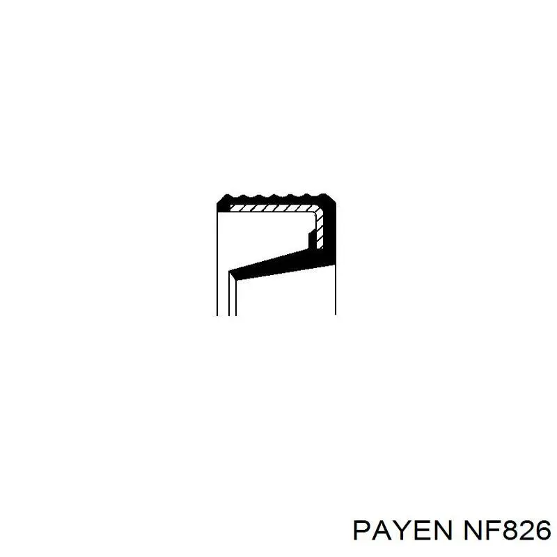 NF826 Payen Uszczelniacz półosi prawej mostu przedniego