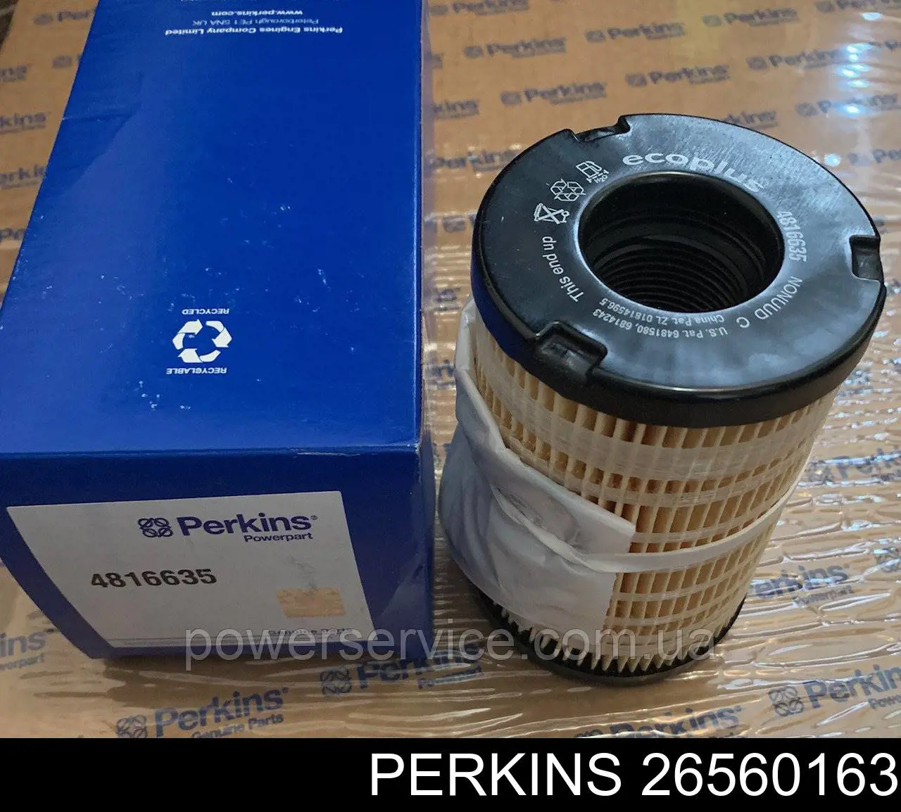 Do koszyka 26560163 Perkins Filtr paliwa