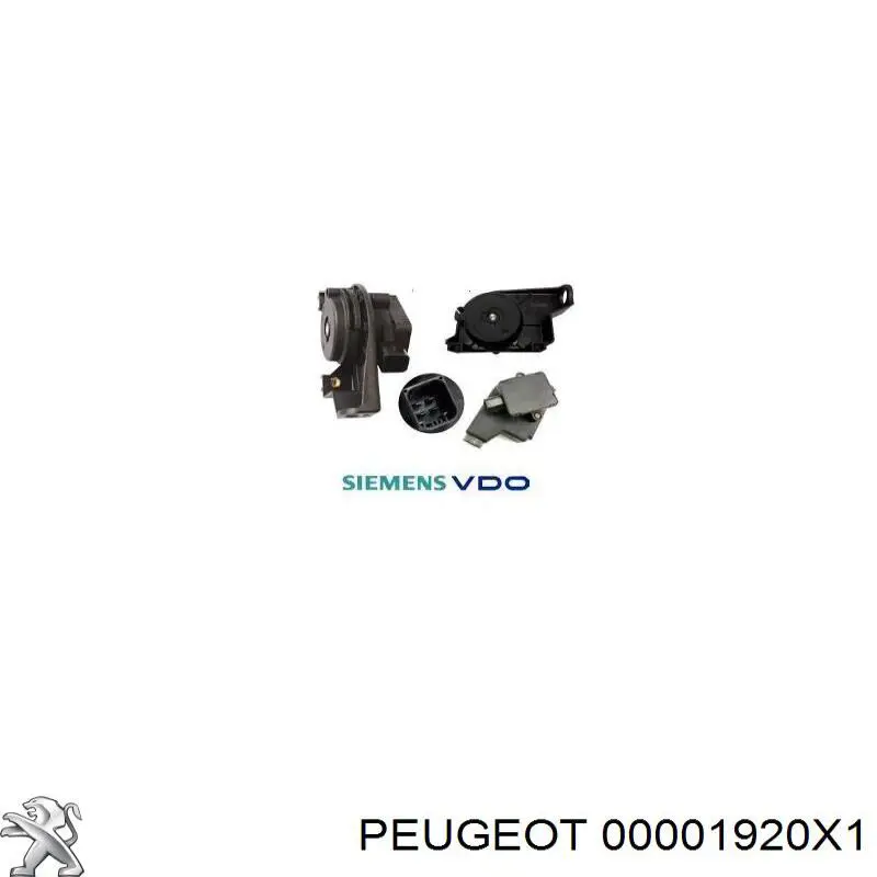 Czujnik położenia pedału przyspieszenia (gazu) Peugeot/Citroen 00001920X1 cena, od 27,24 USD