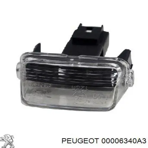 Do koszyka 00006340A3 Peugeot/Citroen Lampa oświetlenia tylnej tablicy rejestracyjnej