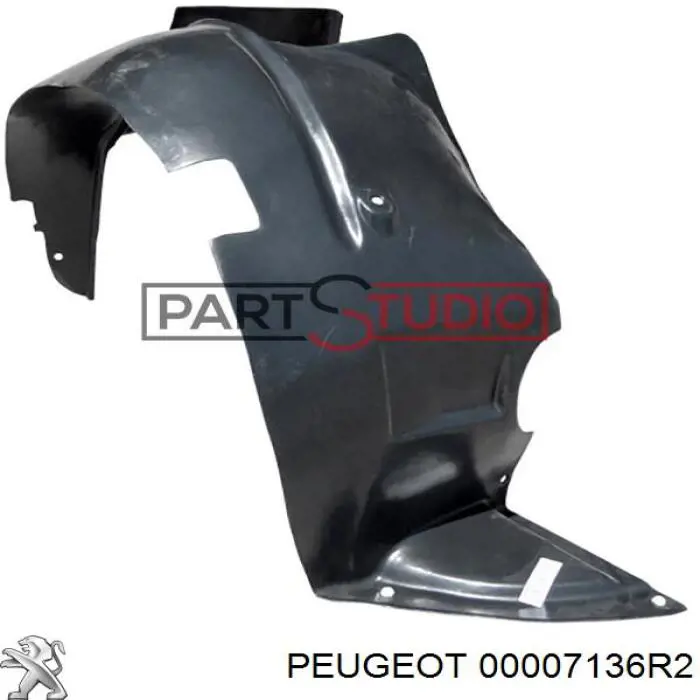 Do koszyka 00007136R2 Peugeot/Citroen Nadkole błotnika przedniego prawe
