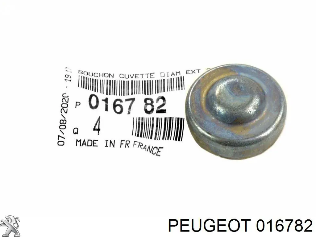 Do koszyka Zaślepka głowicy cylindrów/bloku cylindrów Peugeot 206  2A/C