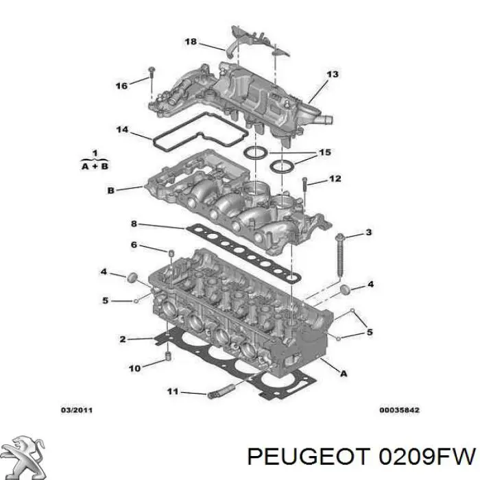Uszczelka głowicy cylindrów Peugeot/Citroen 0209FW cena, od 41,93 USD